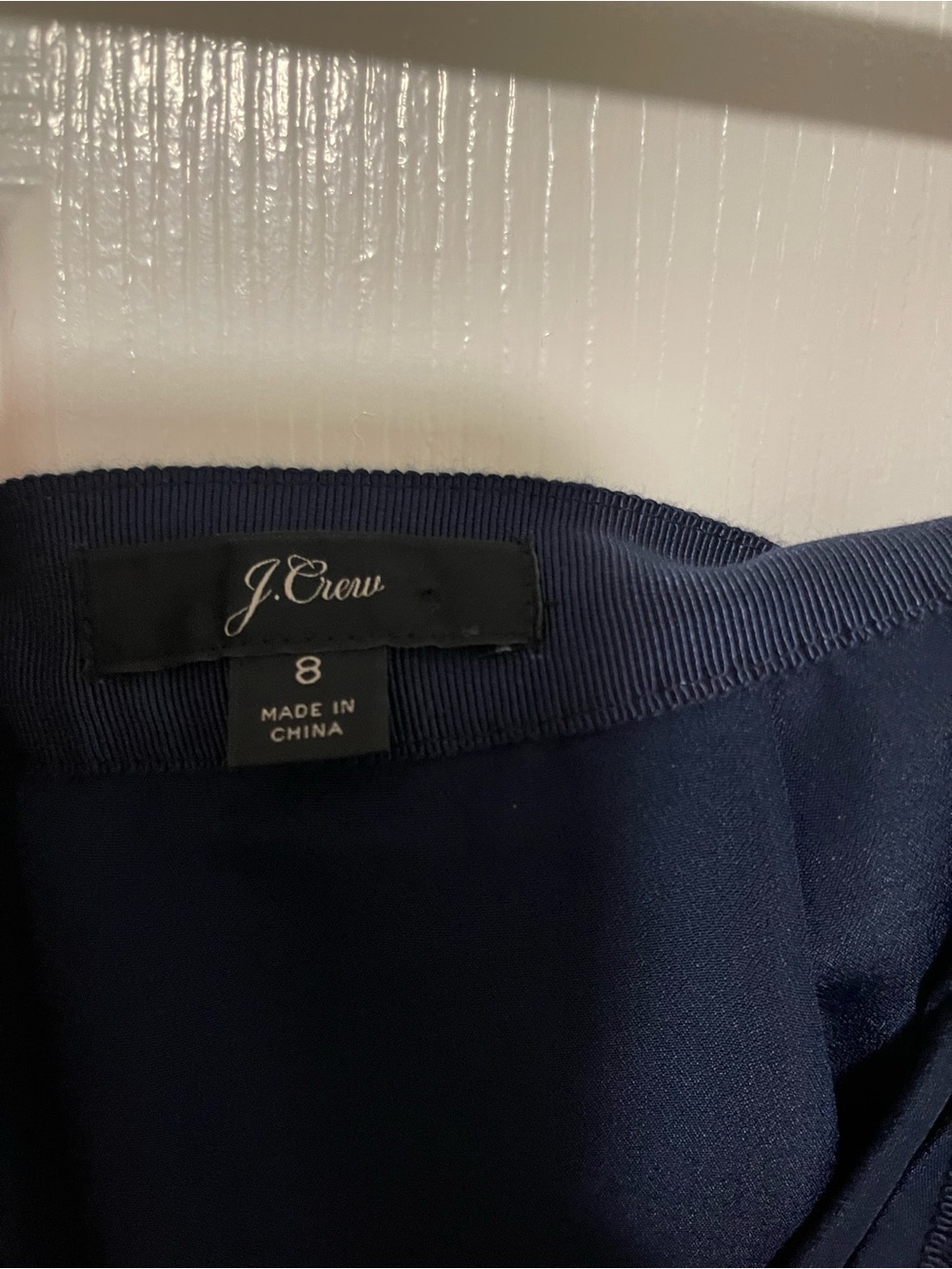 J Crew Multicolor Pleated Midi Skirt - Navy Waistband - Picture 2 of 5